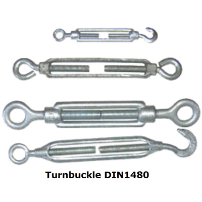 Galvanizli Kendinden Renkli Tel Halat Dönüş Tokası 16mm DIN1480 M5 - M56